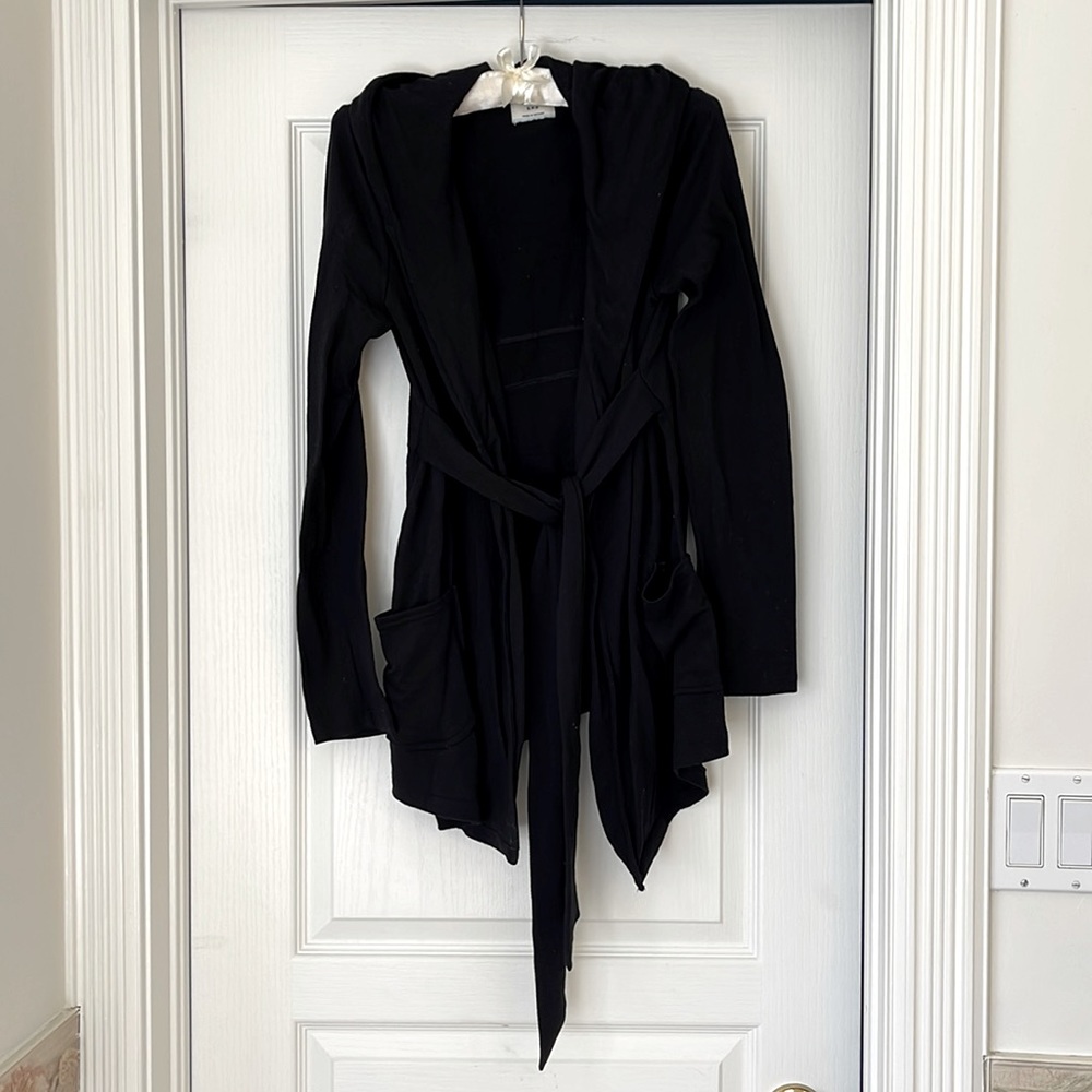 Maternity hooded cardigan